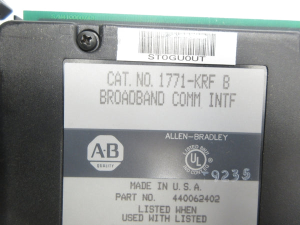 ALLEN BRADLEY 1771-KRF SER. B NSNP