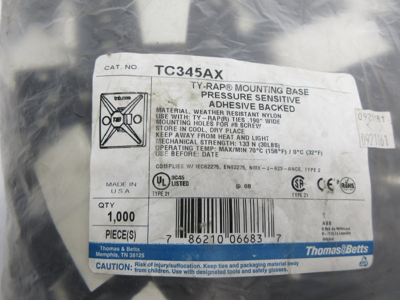 THOMAS & BETTS TC345AX (PKG OF 1000) NSMP