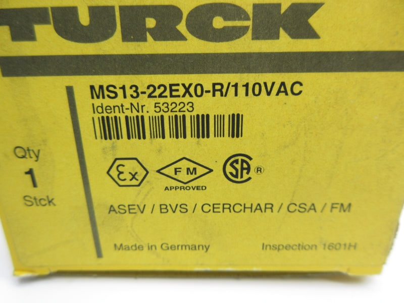 TURCK MS13-22EX0-R/110VAC 53223 90-132VAC NSMP