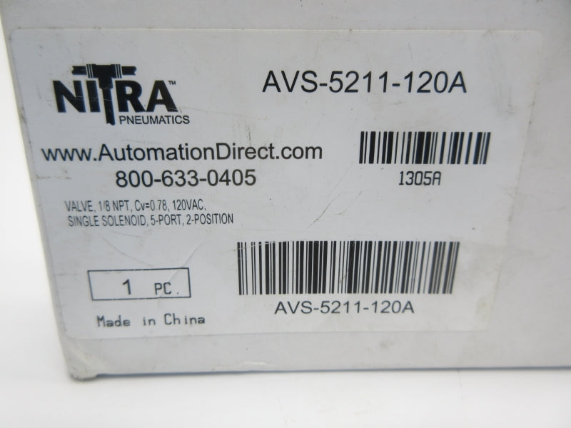 NITRA AVS-5211-120A 93.5-126.5VAC 20-115PSI NSMP