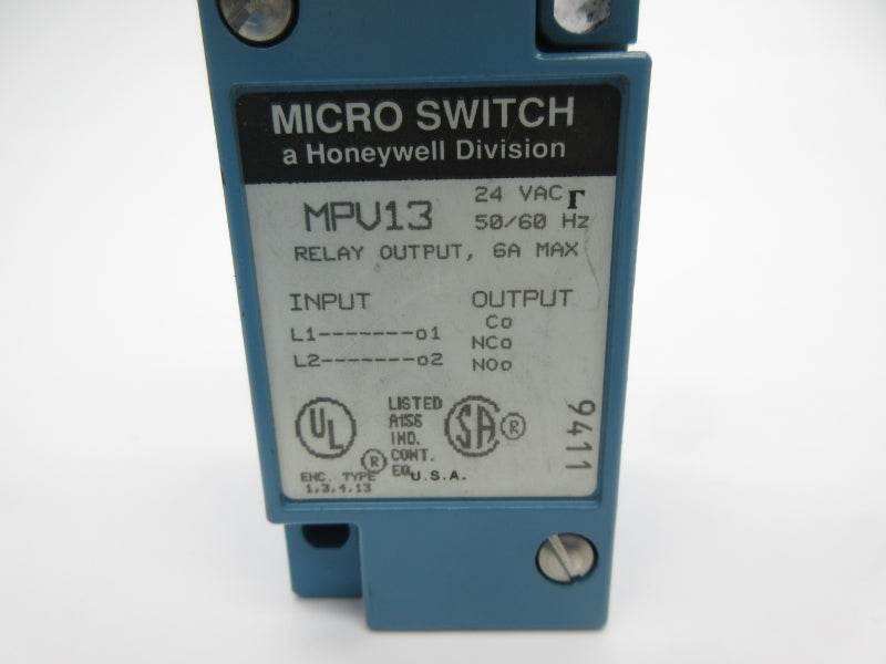 MICRO SWITCH MPV13 24VAC 6A NSNP