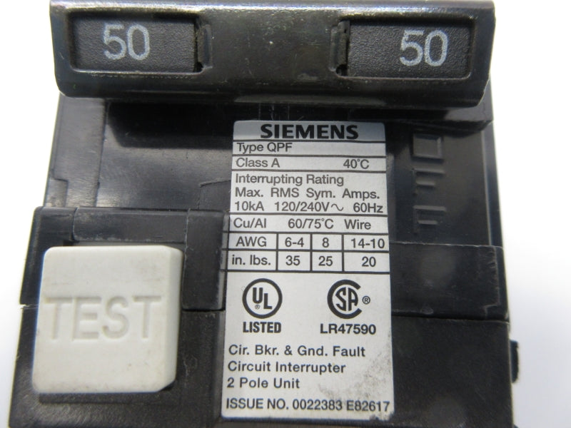 SIEMENS QPF250 120/240V 50A NSNP