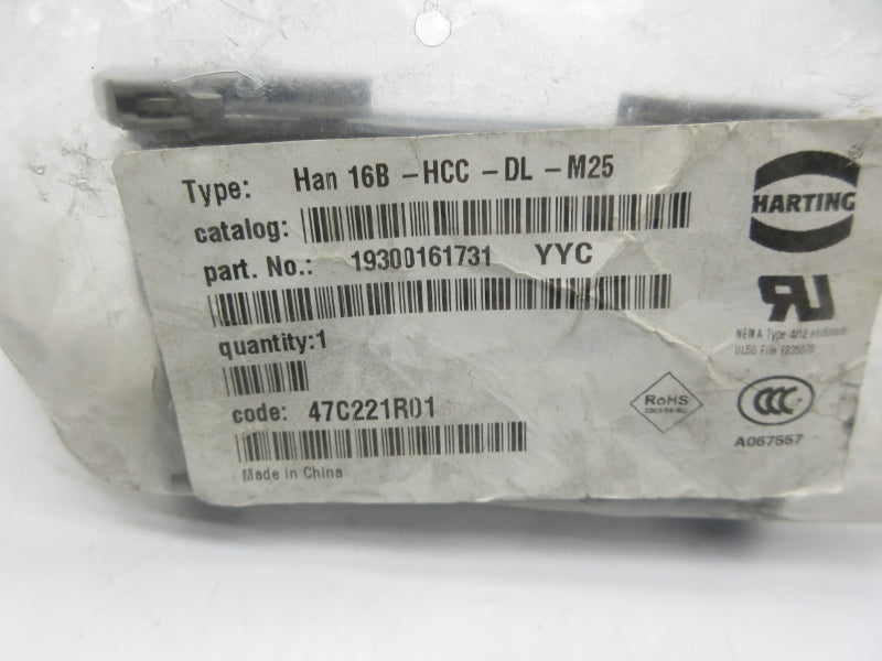 HARTING HAN16B-HCC-DL-M25 19300161731 NSMP