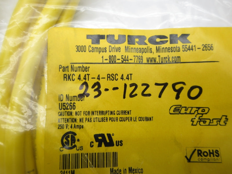 TURCK RKC4.4T-4-RSC4.4T U5266 250V 4A NSMP