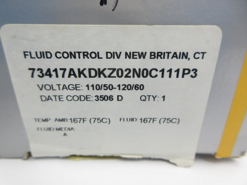 PARKER 73417AKDKZ02N0C111P3 110/120V NSMP