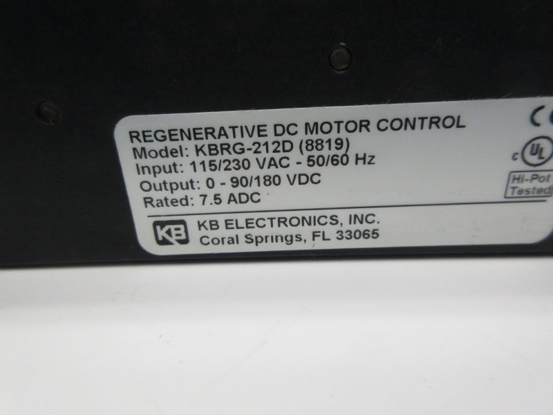 KB ELECTRONICS KBRG-212D 8819 115/230VAC NSNP