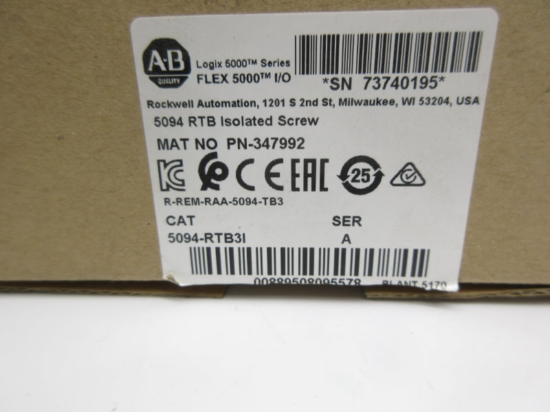 ALLEN BRADLEY 5094-RTB3I SER. A (BR/WH) NSMP