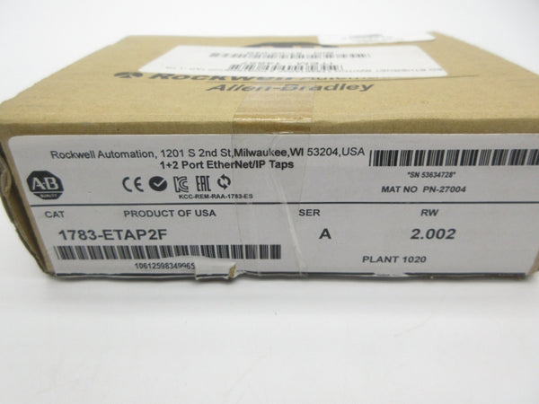 ALLEN BRADLEY 1783-ETAP2F SER. A F/W 2.002 NSMP