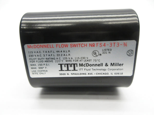 MCDONNELL & MILLER FS4-3T3-3/4 115/230VAC 7.4/3.7A NSNP
