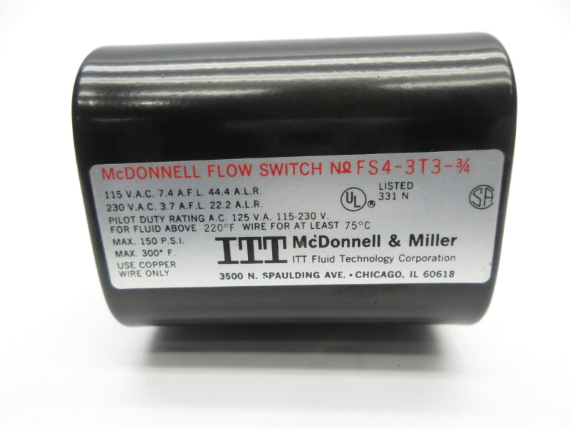 MCDONNELL & MILLER FS4-3T3-3/4 115/230VAC 7.4/3.7A NSNP
