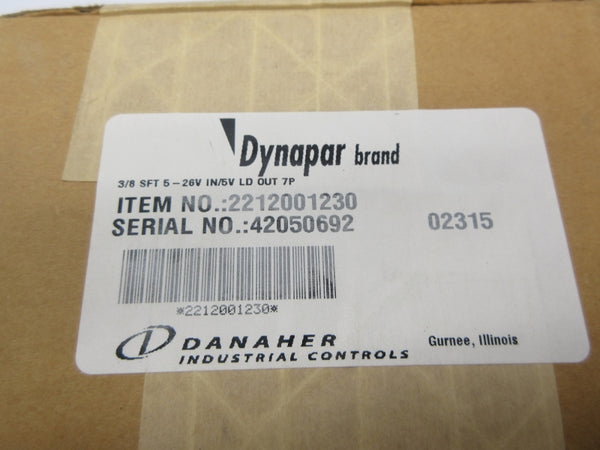 DYNAPAR 2212001230 5-26V 3/8" NSFS