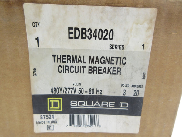 SQUARE D EDB34020 SER. 1 277V 20A NSFS