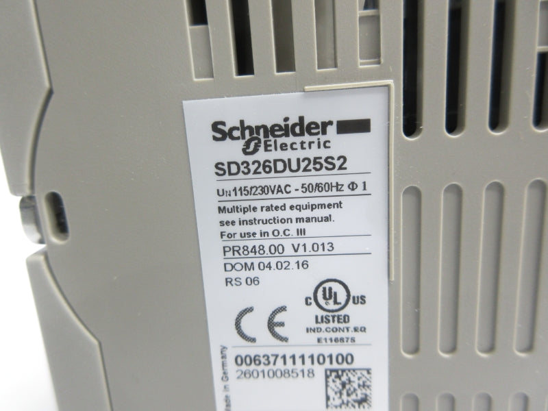 SCHNEIDER ELECTRIC SD326DU25S2 115/230VAC UNMP