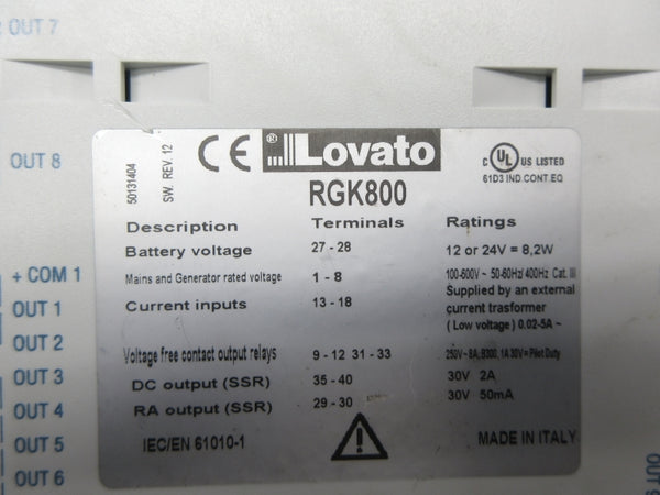 LOVATO RGK800 12-24V NSNP