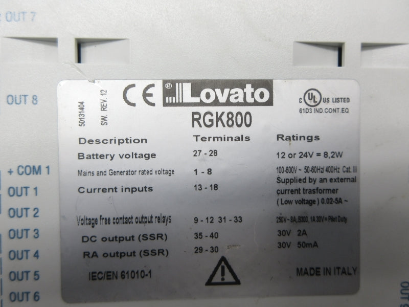 LOVATO RGK800 12-24V NSNP