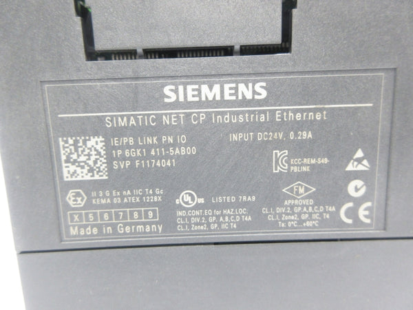 SIEMENS 6GK1411-5AB00 24VDC 0.29A NSNP