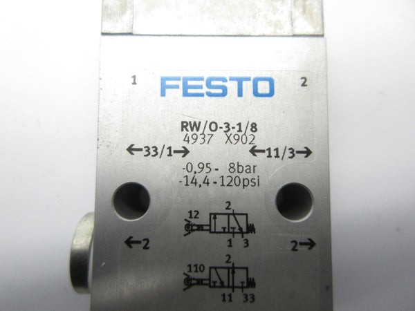 FESTO RW/O-3-1/8 4937 -14.4-120PSI NSNP