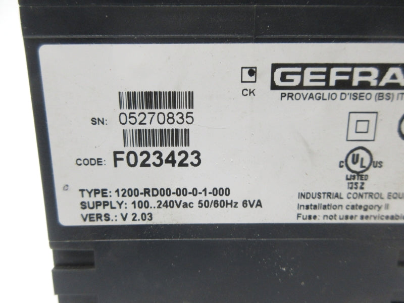 GEFRAN 1200-RD00-00-0-1-000 100-240VAC NSNP
