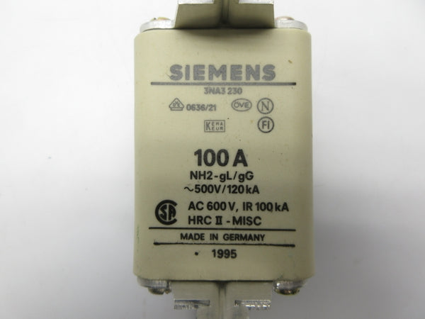 SIEMENS 3NA3230 600VAC 100A NSNP