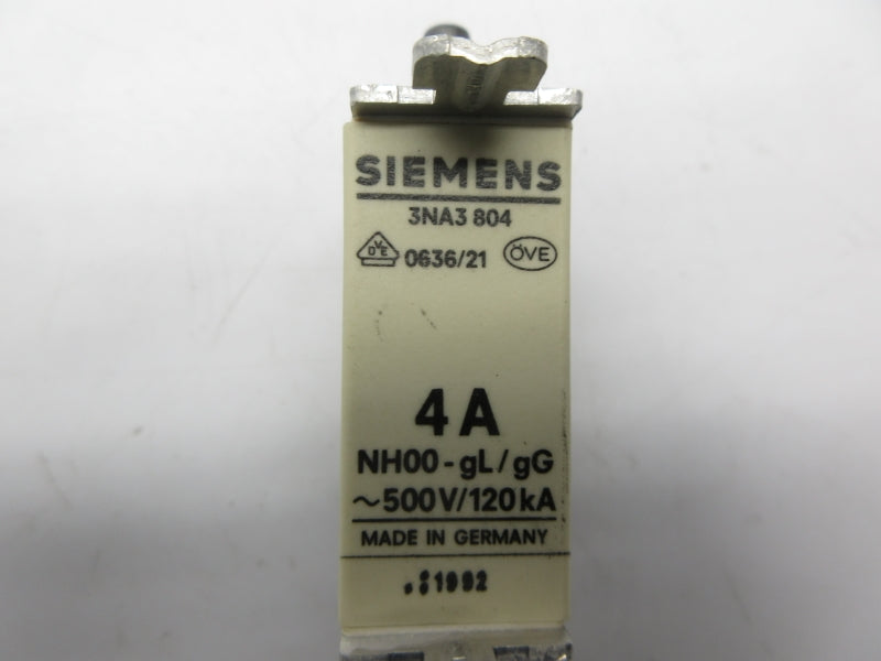 SIEMENS 3NA3804 500V 4A NSNP
