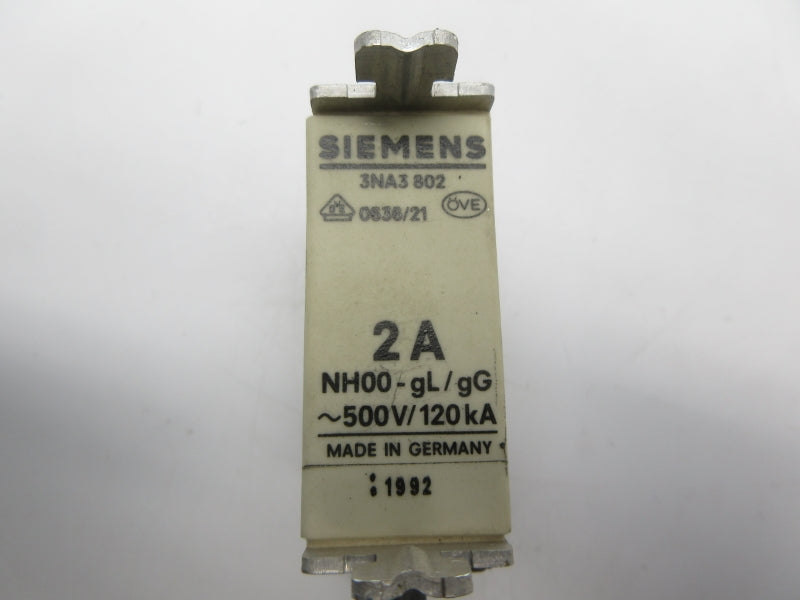 SIEMENS 3NA3802 500V 2A NSNP
