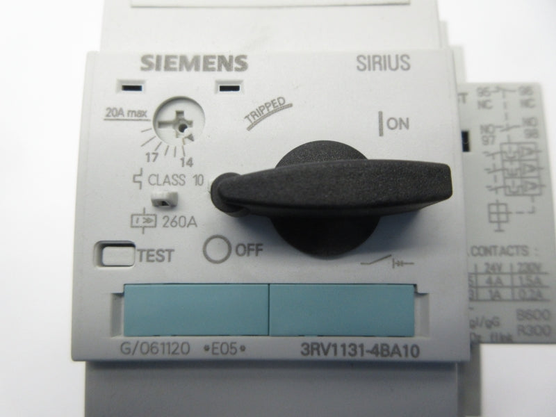 SIEMENS 3RV1131-4BA10 14-20A (AS PICTURED) NSNP
