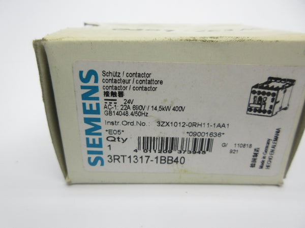 SIEMENS 3RT1317-1BB40 24VDC NSMP