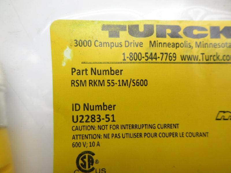 TURCK RSMRKM55-1M/S600 U2283-51 NSMP