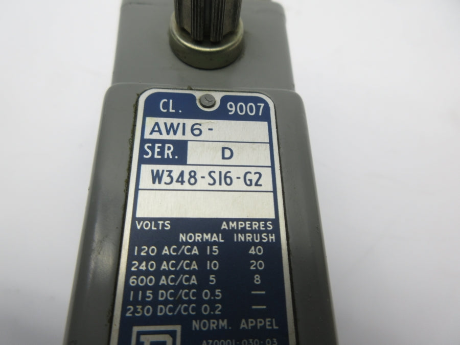 SQUARE D 9007-AW16 SER. D NSNP