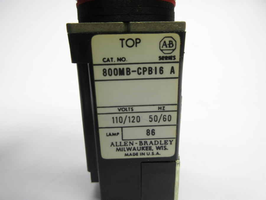 ALLEN BRADLEY 800MB-CPB16 SER. A 110/120V NSNP