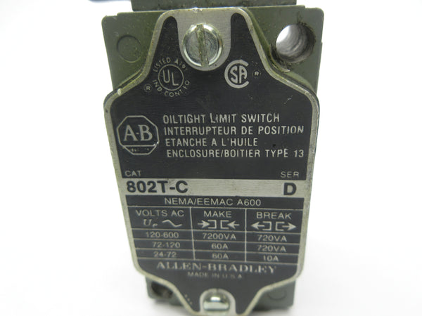 ALLEN BRADLEY 802T-C SER. D UNMP