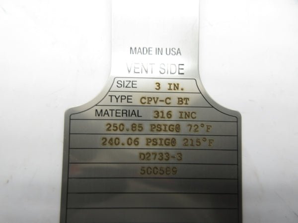 FIKE CPV-C 250.85/240.06PSI 3" NSNP