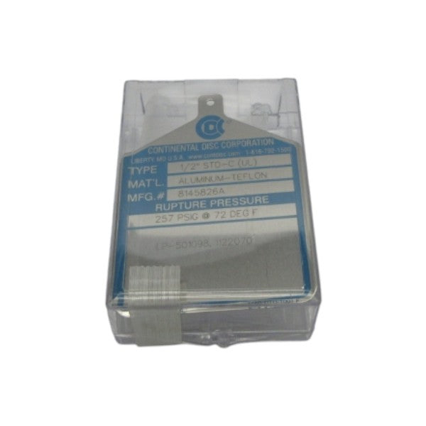 CONTINENTAL DISC STD-C 8145826A 257PSI 1/2" NSMP