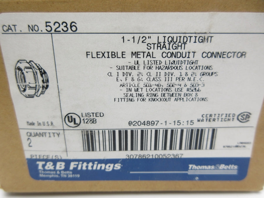 THOMAS&BETTS 5236 1-1/2" (PKG OF 2) NSMP