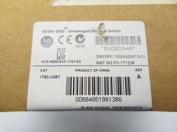 ALLEN BRADLEY 1783-US8T SER. A DATE: 2015 NSFS