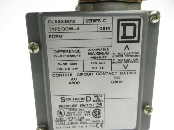 SQUARE D 9012GGW-4 SER. C 240PSI NSNP