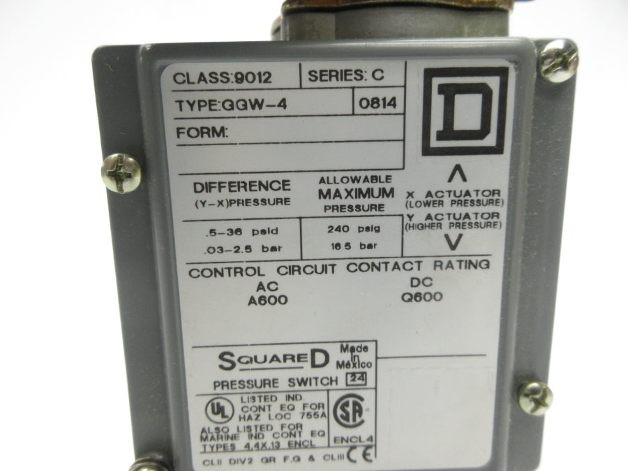 SQUARE D 9012GGW-4 SER. C 240PSI NSNP