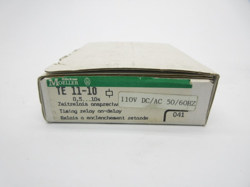 KLOCKNER MOELLER TE11-10 110VAC/DC 0.5-10S NSMP