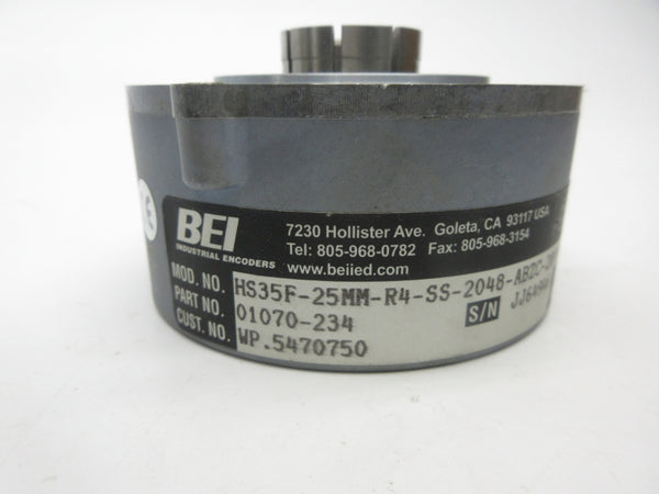 BEI 01070-234 HS35F-25MM-R4-SS-2048-ABZC-28V/V-SM18-S 5-28VDC (AS PICTURED) NSNP