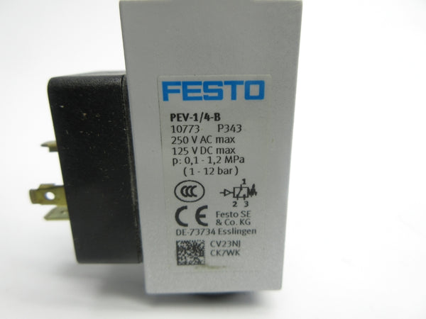 FESTO PEV-1/4-B 10773 250VAC NSNP