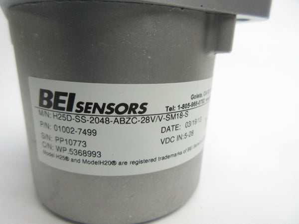 BEI SENSORS 01002-7499 H25D-SS-2048-ABZC-28V/V-SM18-S 5-28VDC NSNP