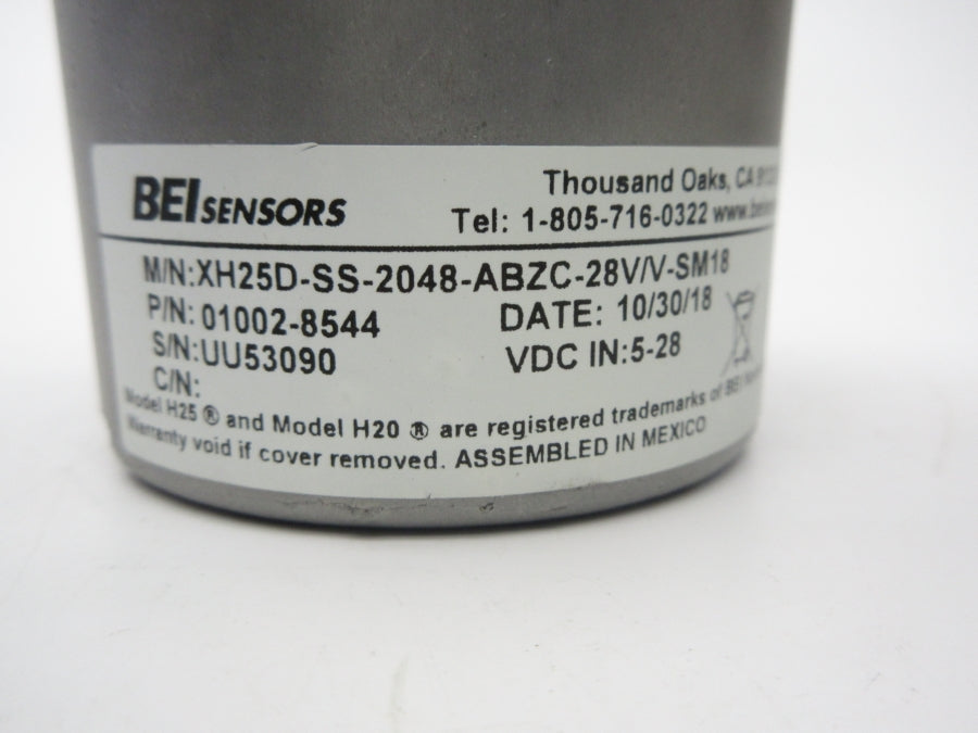 BEI SENSORS 01002-8544 XH25D-SS-2048-ABZC-28V/V-SM18 5-28VDC NSNP