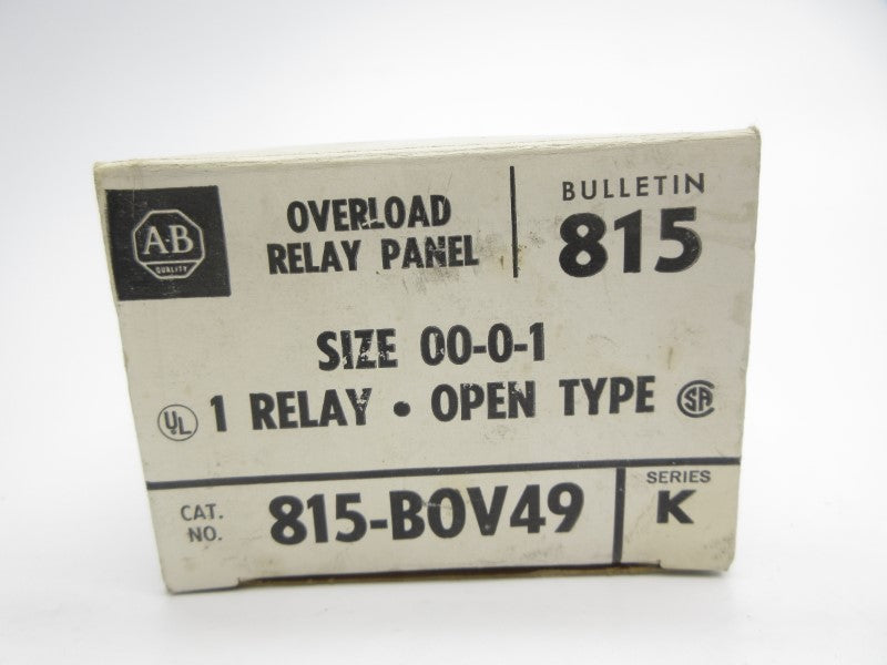 ALLEN BRADLEY 815-BOV49 SER. K 600VAC (WH) NSMP