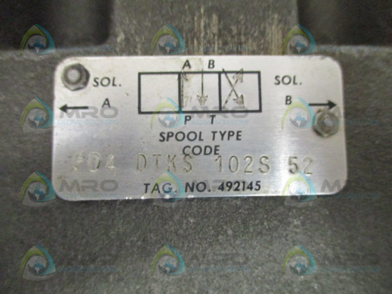 RACINE FD4DTKS102S52 HYDRUALIC SOLENOID VALVE UNMP