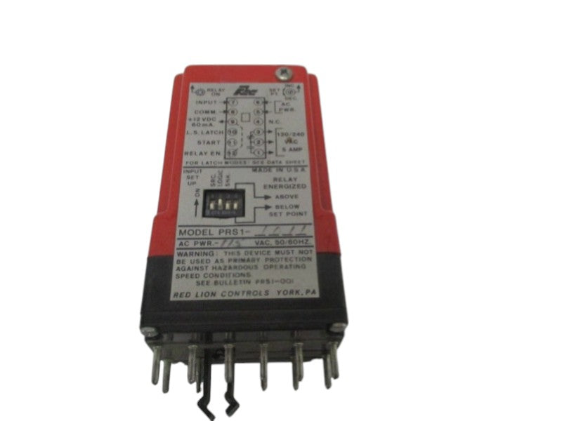 RED LION CONTROLS PRS11011 PLUG-IN SPEED SWITCH RELAY (AS PICTURED) UNMP