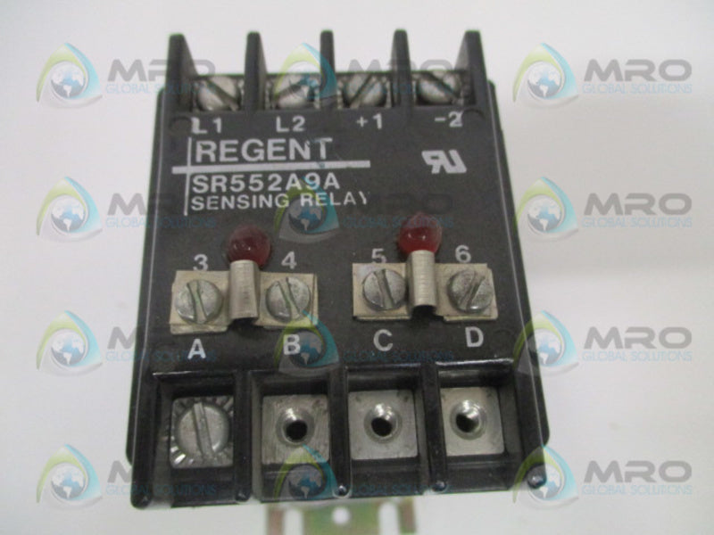 REGENT CONTROLS SR552A9A ALL SOLID STATE SENSING RELAY 120V UNMP