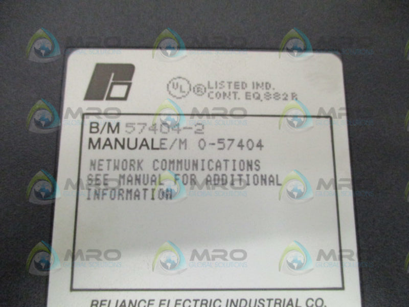 RELIANCE ELECTRIC 57404-2 NETWORK COMMUNICATIONS UNMP
