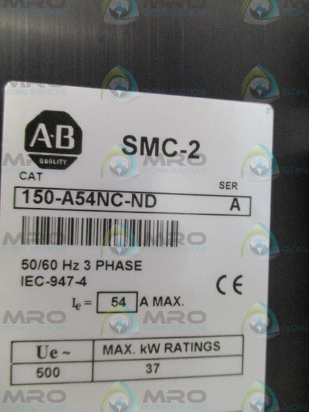 ALLEN BRADLEY SMART SMC-2 150-A54NC-ND SER. A (REMANUFACTURED) NSMP