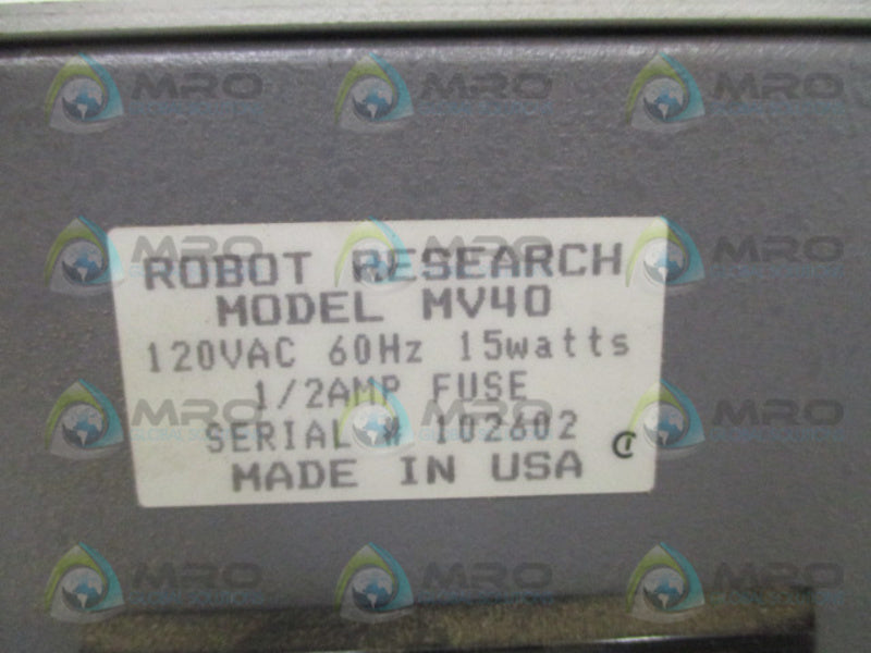 ROBOT RESEARCH MV40 MULTIVISION PROCESSOR NSNP