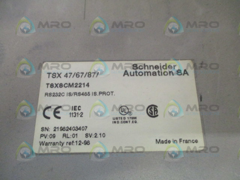 SCHNEIDER TSXSCM2214 INTERFACE MODULE UNMP